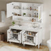 Double Sink Bathroom Vanity Set With Wall Mount Mirror Cabinet Noble House