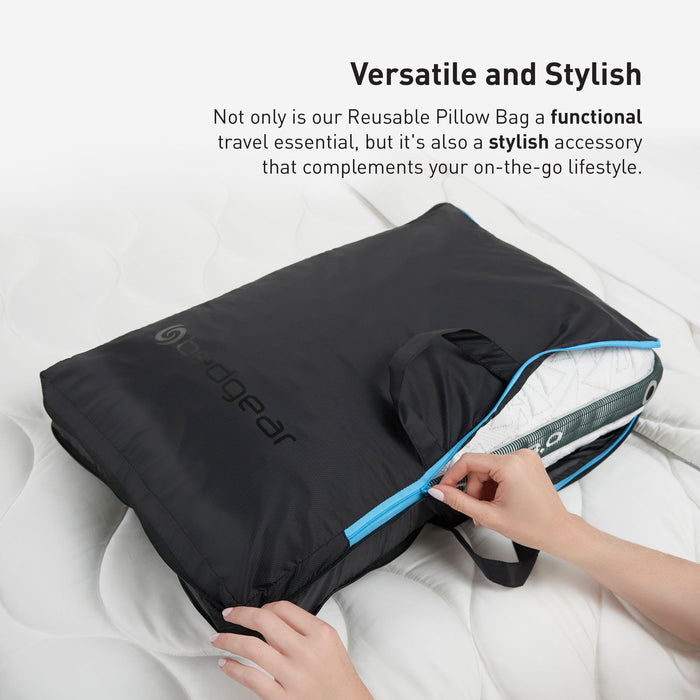 Travel Pillow Bag - Black Bedgear