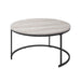 Forma - 4 Piece Occasional Set (1 Coffee, 1 Large End Table & 1 Stool, 1 Small End Table) - Black / White / Gray New Classic