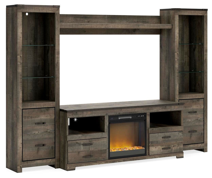 Trinell - 4-Piece Entertainment Center With TV Stand And Fireplace Insert Signature Design by Ashley®