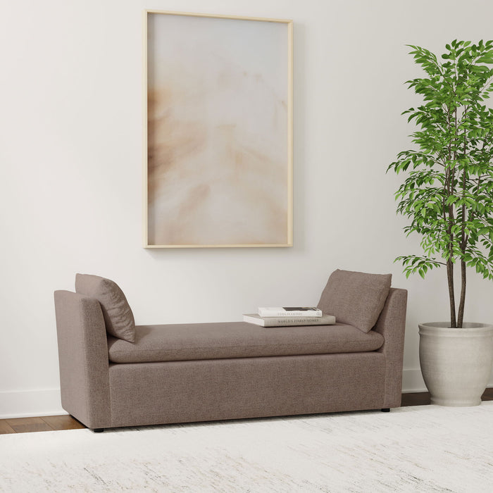 Isiah - Raised Arm Accent Bench - Brown Furniture Max