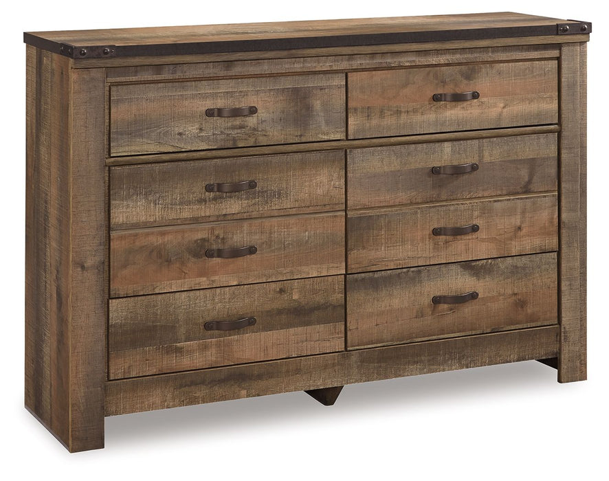 Trinell - Six Drawer Dresser - 61.34" x 15.98" x 42.99" - Brown Dark Signature Design by Ashley®