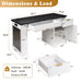 Modern Fluted Office Desk With Storage Cabinet Home Essentials
