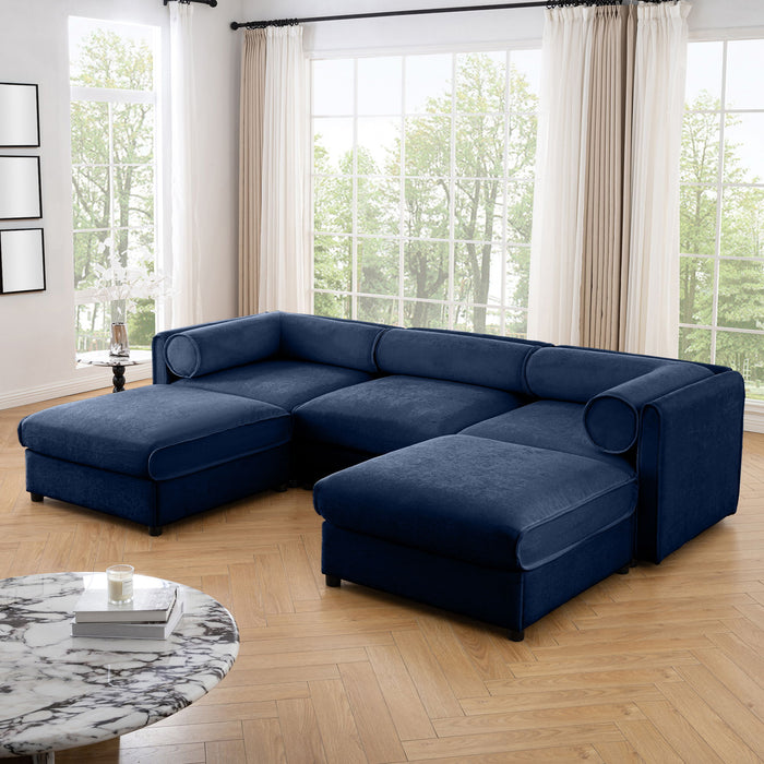 Contemporary Elegant Sofa With Storage And Ottoman Home Essentials