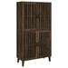 Sakai - 4 Door Tall Accent Cabinet With Slatted Doors - Brown Furniture Max
