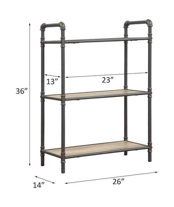 Itzel - Antique Bookshelf - Gray / Oak