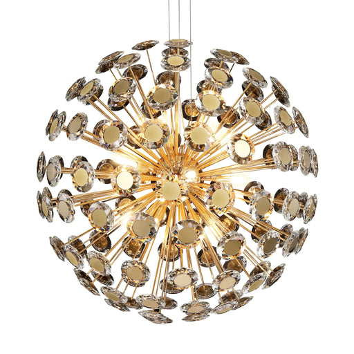 Michael Amini Lighting - Pendant 18 Light-Round Crystal Chandelier - Gold Michael Amini