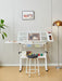 Adjustable Tempered Glass Drafting Printing Table With Chair Home Essentials