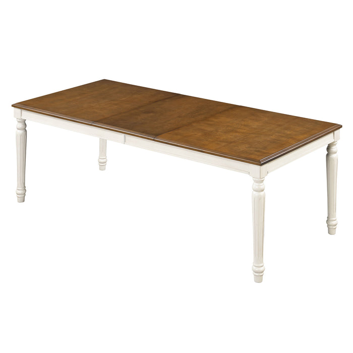 Rectangular Dining Table With Framed Top And Turned Legs - Natural Hearth and Haven