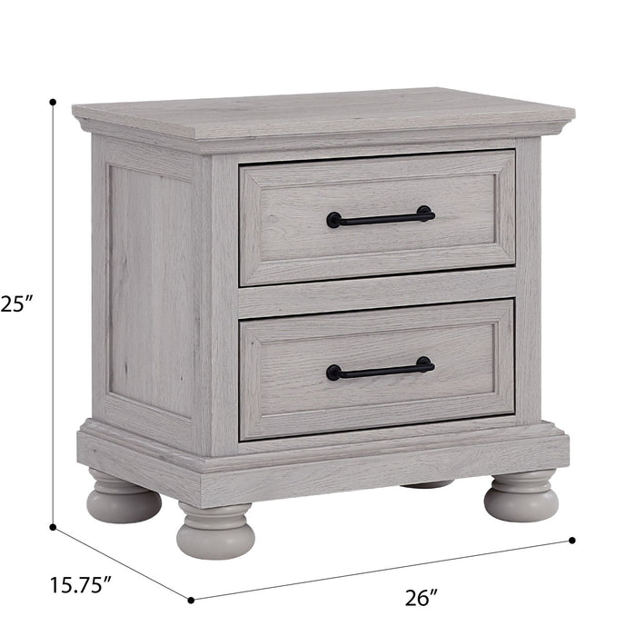 2 Drawer Nightstand With USB Charging Station Emerald Home