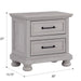 2 Drawer Nightstand With USB Charging Station Emerald Home