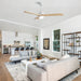 52" Ceiling Fan With Dimmable LED Light, 6 Speed DC Motor, 3 Blades Daily Nest