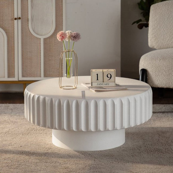 Fluted Storage Table With Lift Off Lid Home Essentials