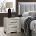 Nightstand With Square Legs And Sleek Handles - Antique White Home Essentials