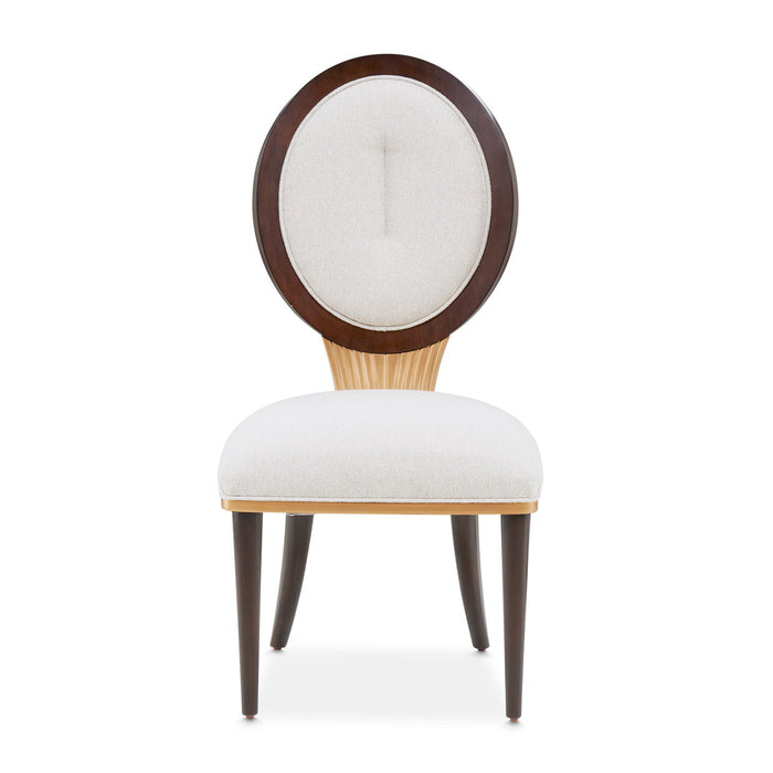 Camellia Field - Dining Side Chair (Set of 2) - Linen / Warm Pecan