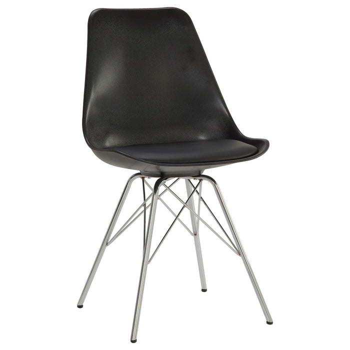 Padded Dining Chair (Set of 2) - Black Furniture Max