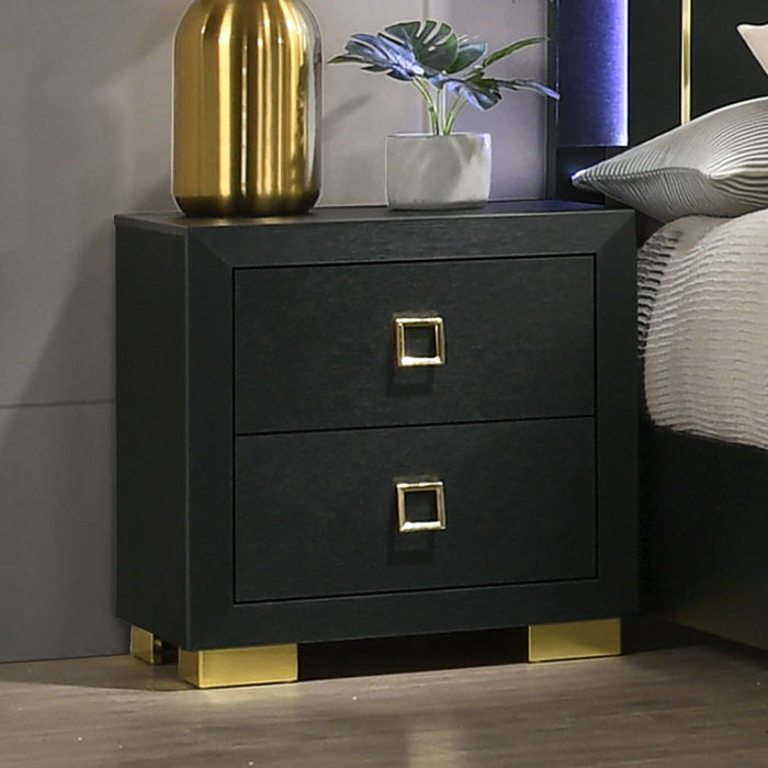 Nightstand, Bedside Table - Black Home Essentials