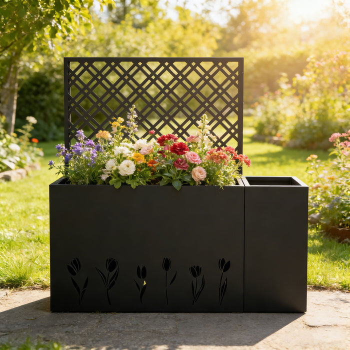 Tall Planter Raised Garden Bed With Trellis Daily Nest