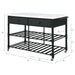Emery - Kitchen Island - White Cultured Marble Top & Gray ACME