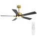 Reversible DC Motor Ceiling Fan With Dimmable LED Light For Living Room Daily Nest