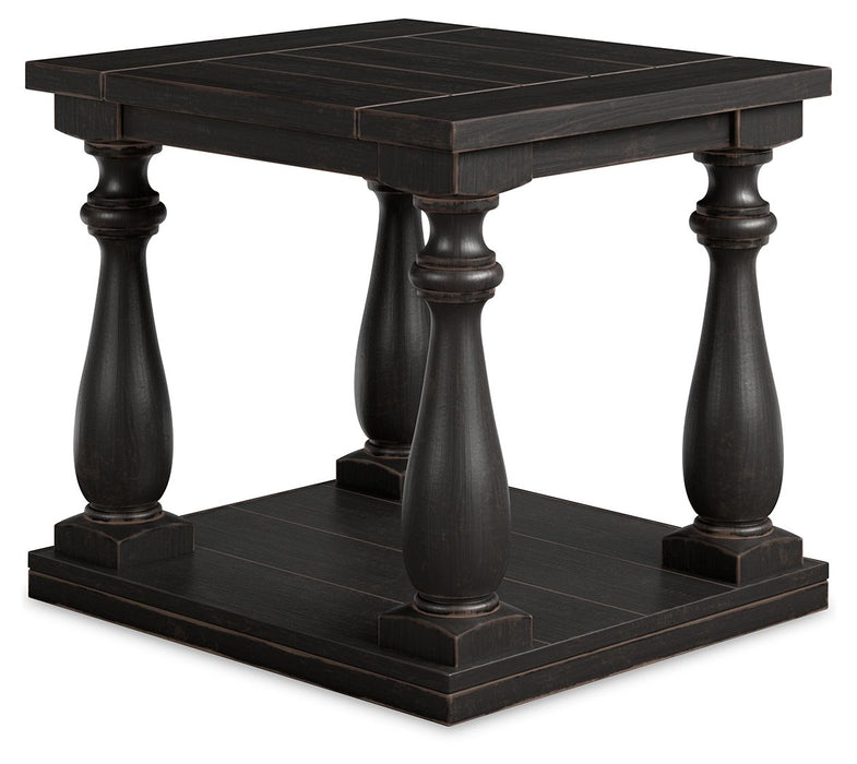 Mallacar - Black - Rectangular End Table