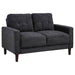 Heather - Track Arm Tufted Loveseat Furniture Max