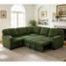 L-Shaped Sofa With Pull Out Sofa Bed With USB Home Essentials
