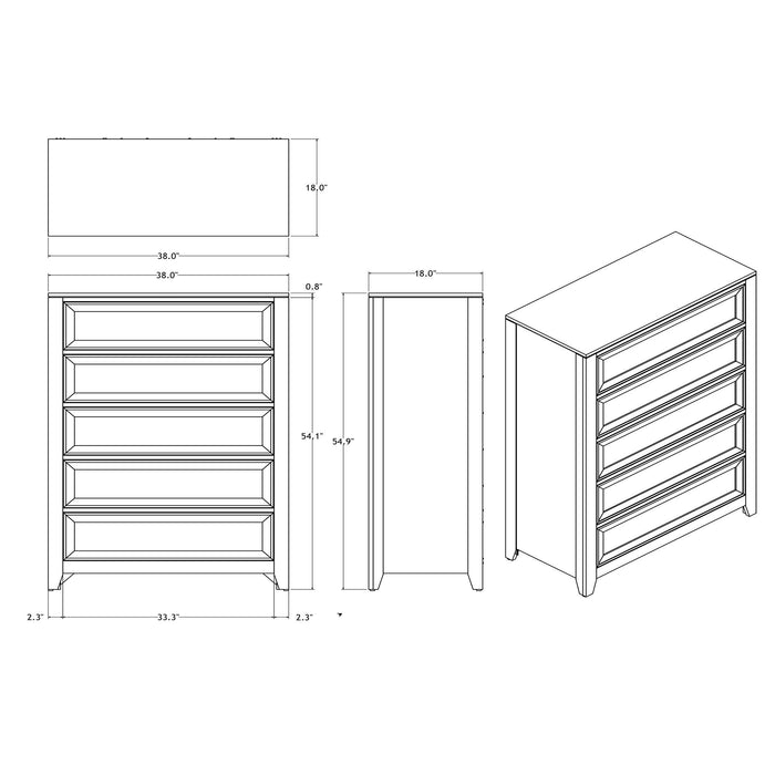 Melissa - Chest With 5 Drawers Global Furniture USA