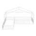 L-Shaped Montessori Bed For 2 Kids With Partitioned Fence Hearth and Haven