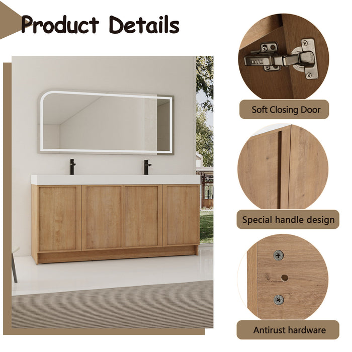 Freestanding Bathroom Vanity With Sink, Soft Close Doors Home Essentials