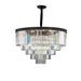 Michael Amini Lighting - Allure 21-Light Round Crystal Chandelier - Matte Black / Pearl Silver Michael Amini