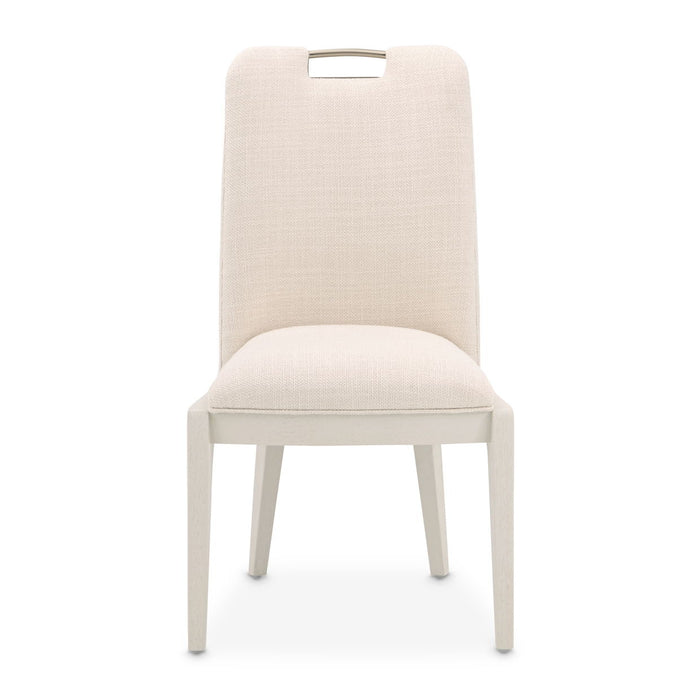 Portrait - Dining Side Chair (Set of 2) - Alabaster White Michael Amini