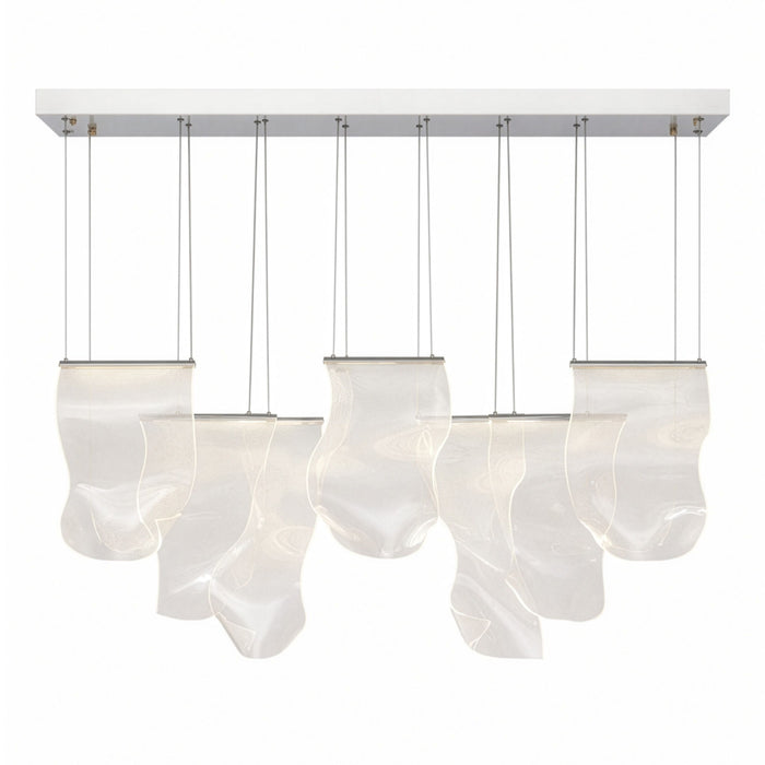 Michael Amini Lighting - Sheer Waves 8-Light Modern LED Chandelier - Chrome Michael Amini