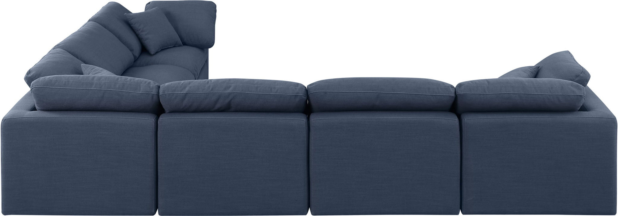 Indulge - Linen 6 Piece Modular Corner Sectional Meridian Furniture