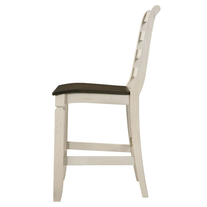Tasnim - Counter Height Chair (Set of 2) - Oak & Antique White ACME