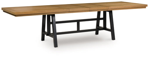 Galliden - Rectangular Dining Room Extension Table - Black / Brown Signature Design by Ashley®
