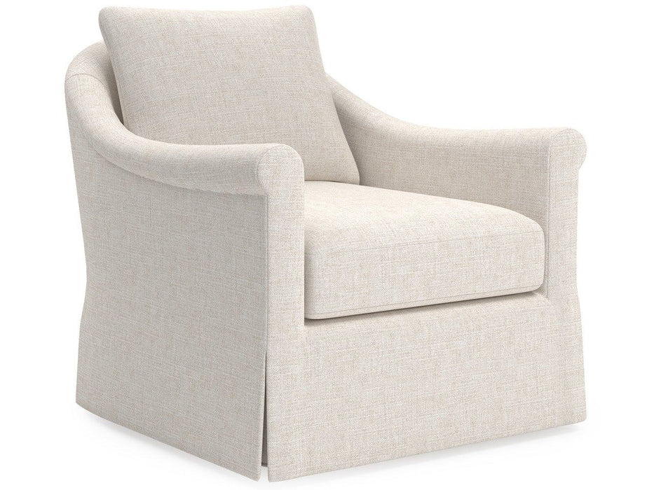 Rowan - Skirted Swivel Chair, Special Order - White Universal Furniture
