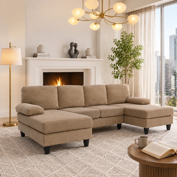 U-Shaped Sofa With Dual Chaise Home Essentials
