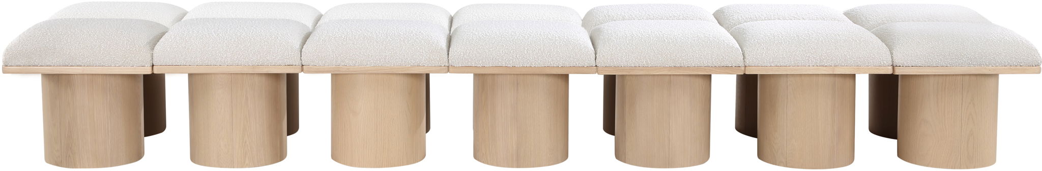 Pavilion - 14 Piece Modular Bench With Natural Base Meridian Furniture