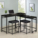 Klekner - 4 Piece Counter Height Table Set With Nesting Tables And Backless Stools - Charcoal Furniture Max