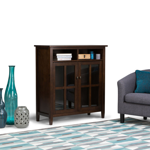 Warm Shaker - Handcrafted Medium Storage Media Cabinet Simpli-Home