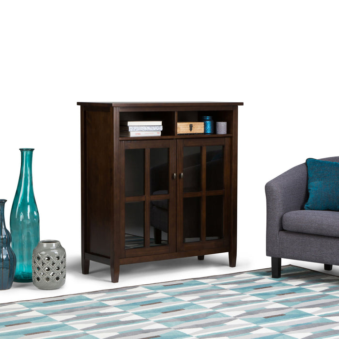 Warm Shaker - Handcrafted Medium Storage Media Cabinet Simpli-Home