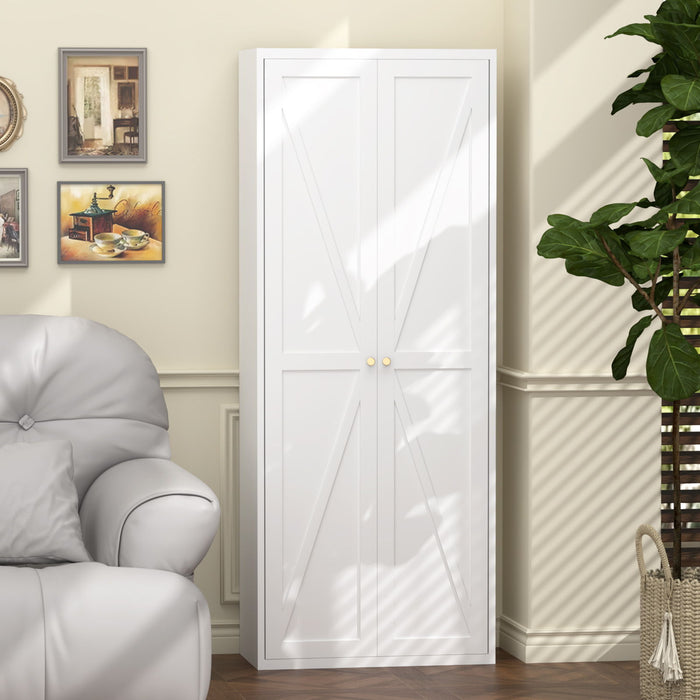 Adjustable 2 Door Storage Cabinet With Adjustable Shelves Home Essentials