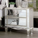 Nightstand With Mirror Panels - Silver Home Essentials