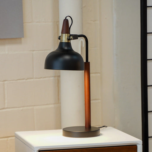 Glowlite - Table Lamp With Cone Shade - Black Ashcroft Furniture