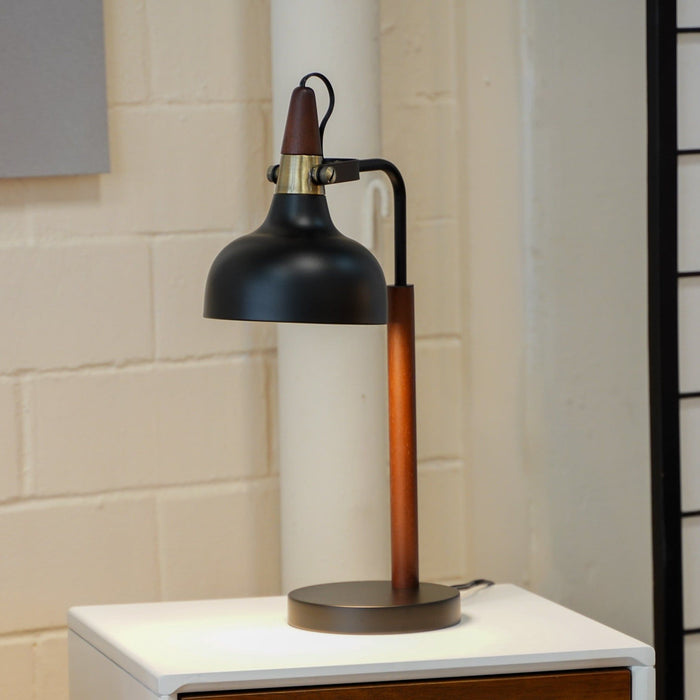 Glowlite - Table Lamp With Cone Shade - Black Ashcroft Furniture