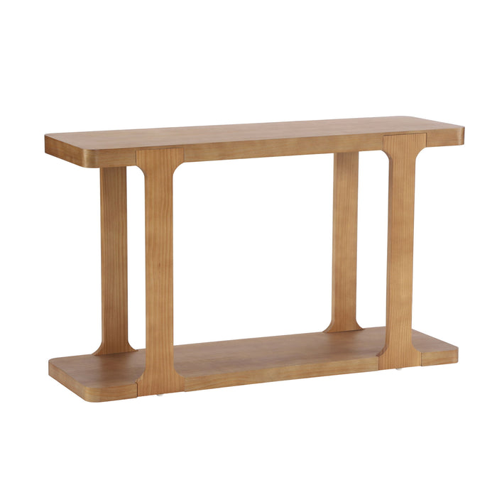 Console Table & Bottom Shelf - Walnut Noble House