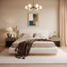 Upholstered Platform Bed Frame, No Box Spring Required Noble House