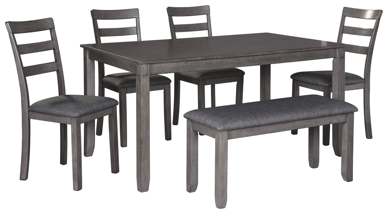 Bridson - RECT DRM Table Set (Set of 6) - Gray Signature Design by Ashley®