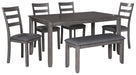 Bridson - RECT DRM Table Set (Set of 6) - Gray Signature Design by Ashley®